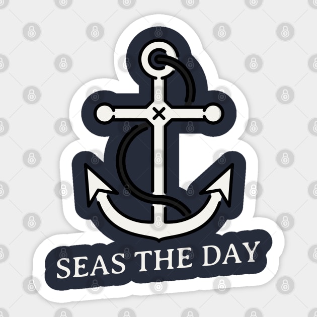 seas the day Sticker by Theblackberry